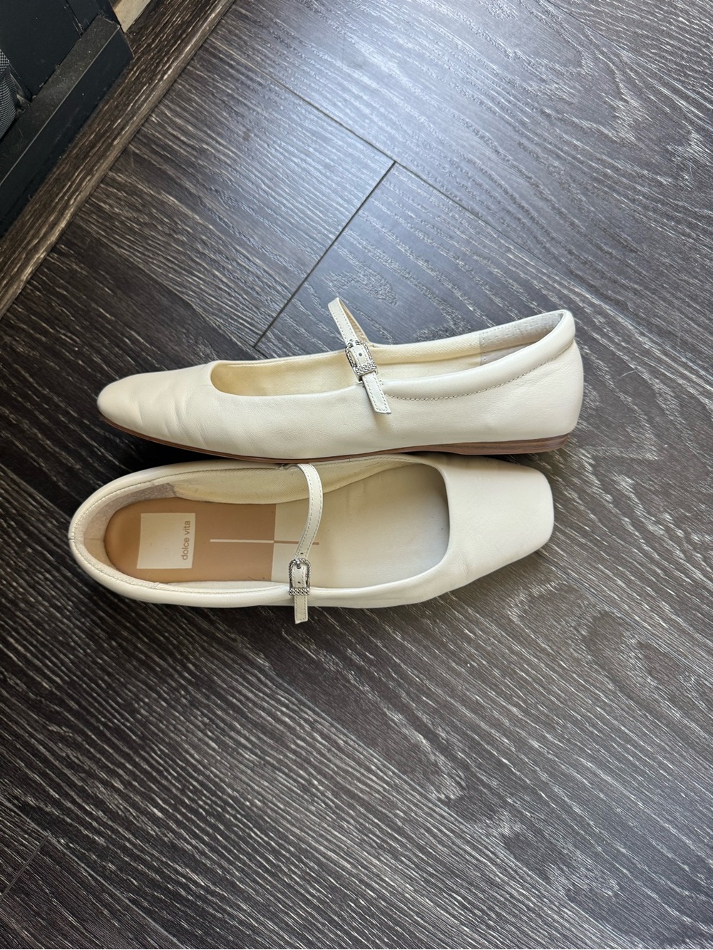 Dolce Vita Reyes Cream Mary Jane Ballet Flats - Picture 2 of 5